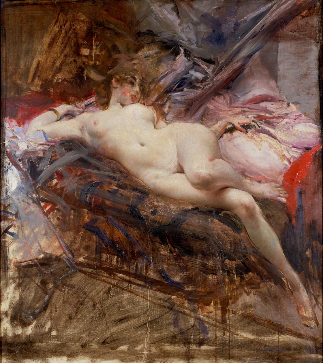 Outstretched Female Nude by Giovanni Boldini