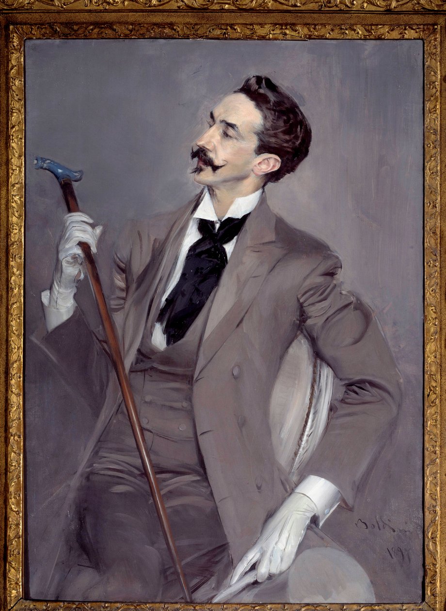 Portrait of The Count Robert de Montesquiou, French Dandy writer by Giovanni Boldini