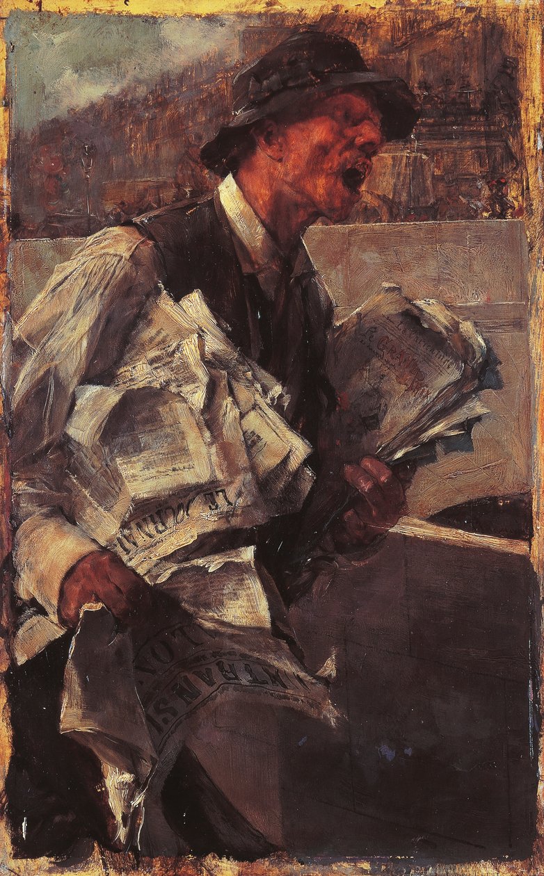 The Parisian newsboy or The newsvendor by Giovanni Boldini