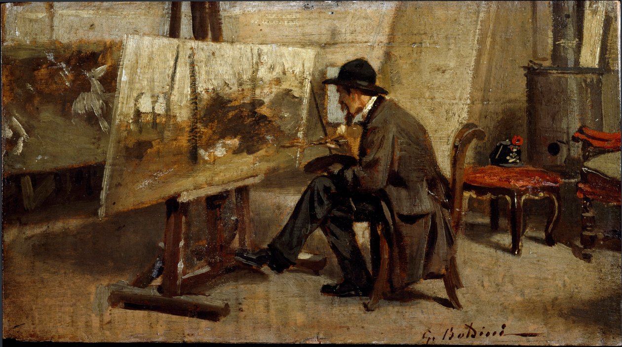 The Painter Giovanni Fattori in His Workshop (attributed to Giovanni Boldini, 1863-1869) by Giovanni Boldini