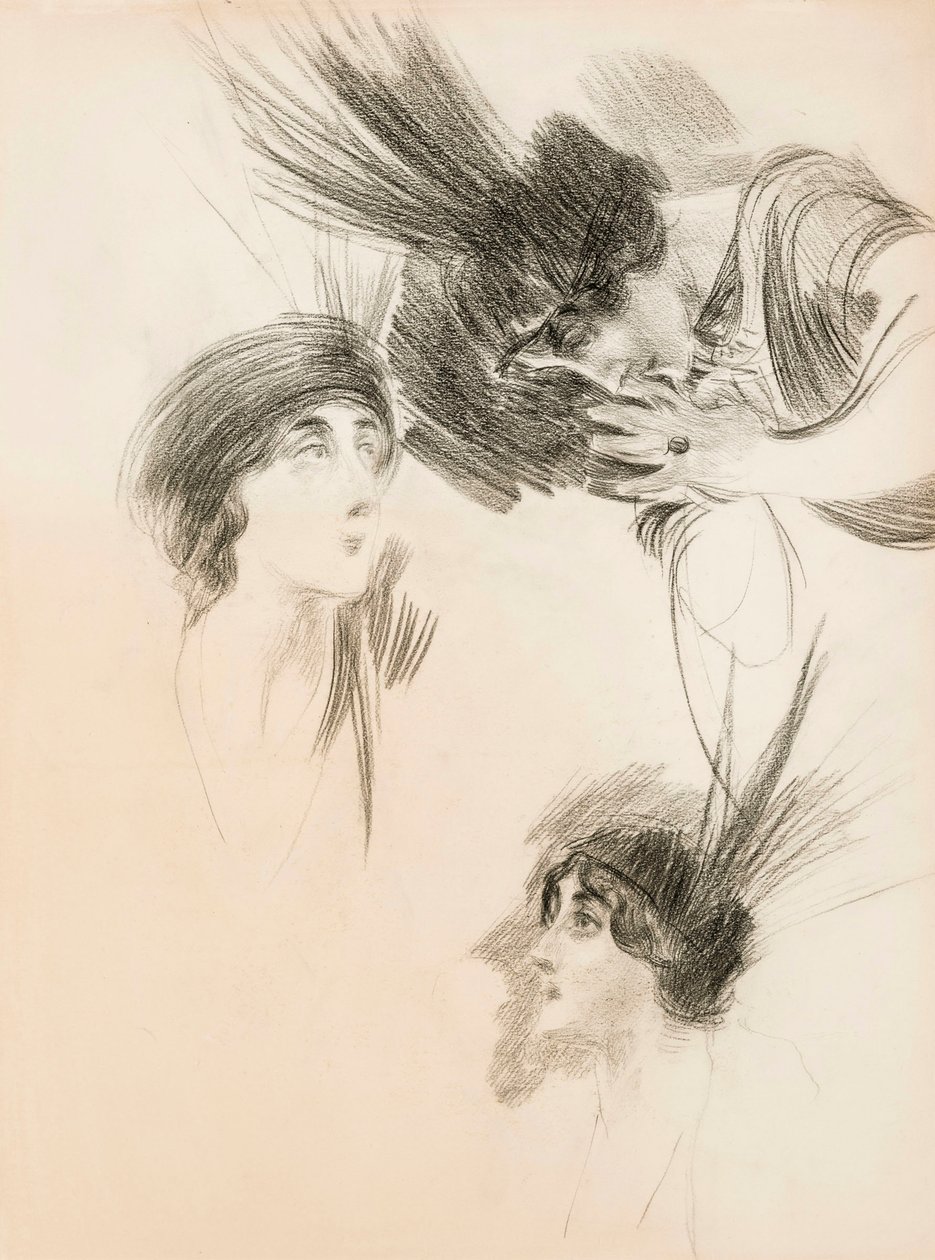Three Studies for The Portrait of Dora di Rudinì Labouchère by Giovanni Boldini