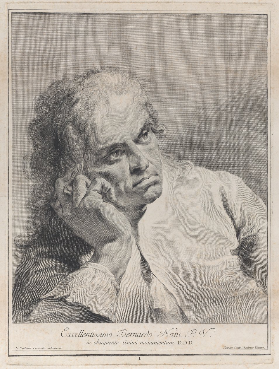 Pensive Man Resting His Head on His Hand by Giovanni Cattini