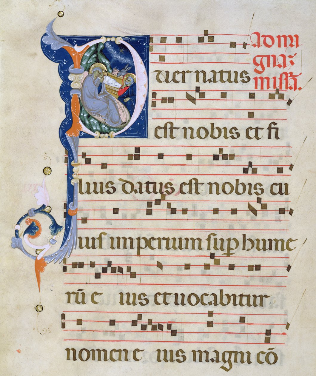 Ms 561 Page with Historiated Initial 