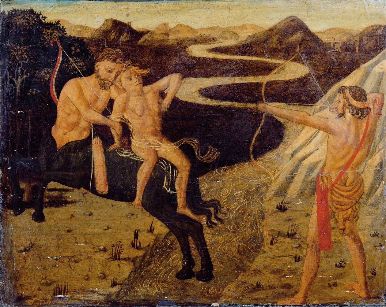 Cassone Panel: Hercules Saving Deianeira from Nessus by Giovanni Di Ser Giovanni Guidi