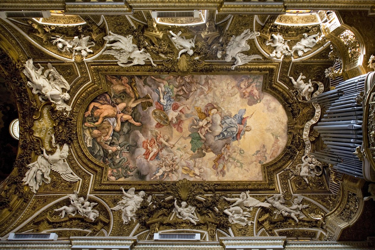 Vault of the Church of Santa Maria della Vittoria in Rome by Giovanni Domenico Cerrini