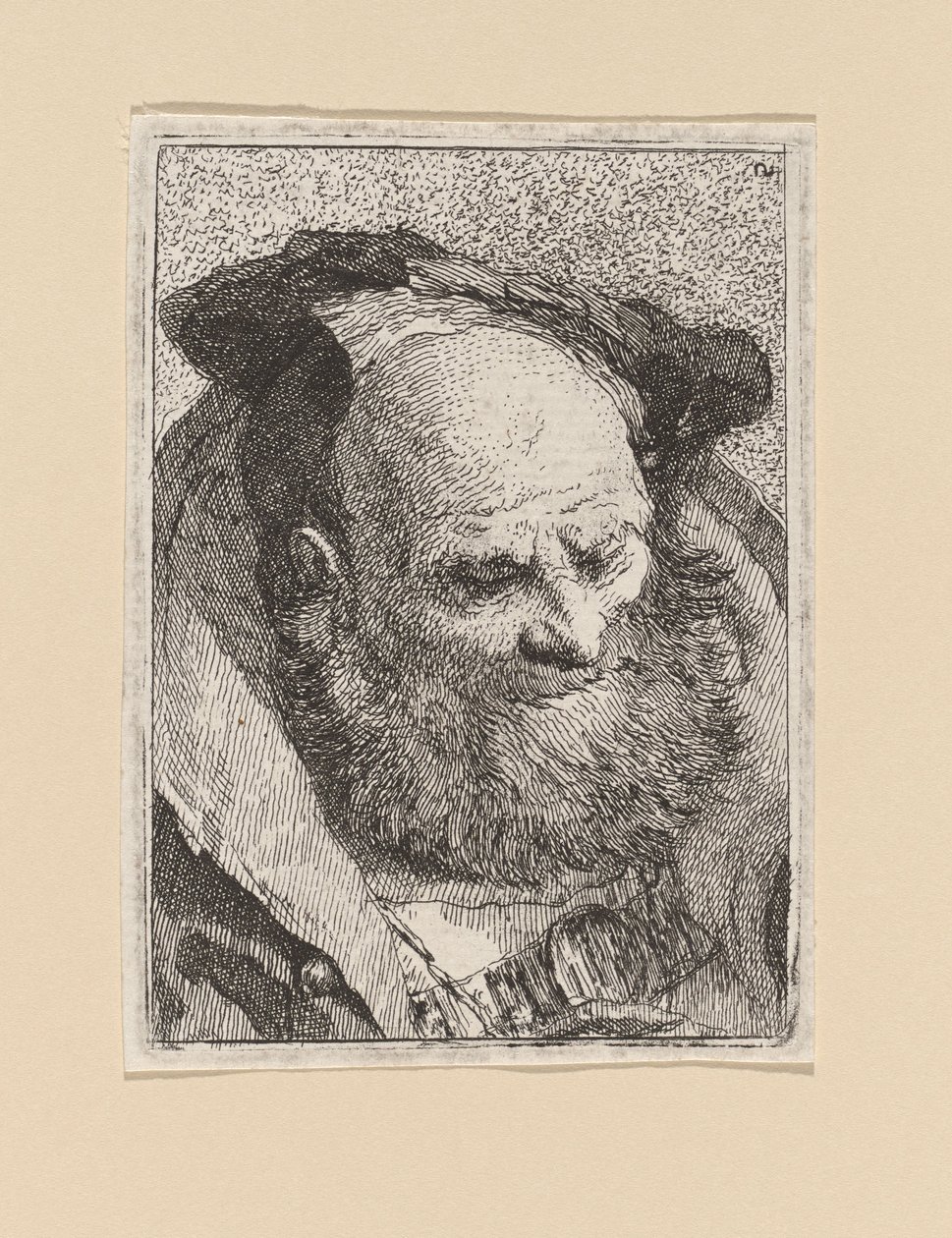 Bearded Old Man, from the Raccolta di Teste (Collection of Heads) by Giovanni Domenico Tiepolo