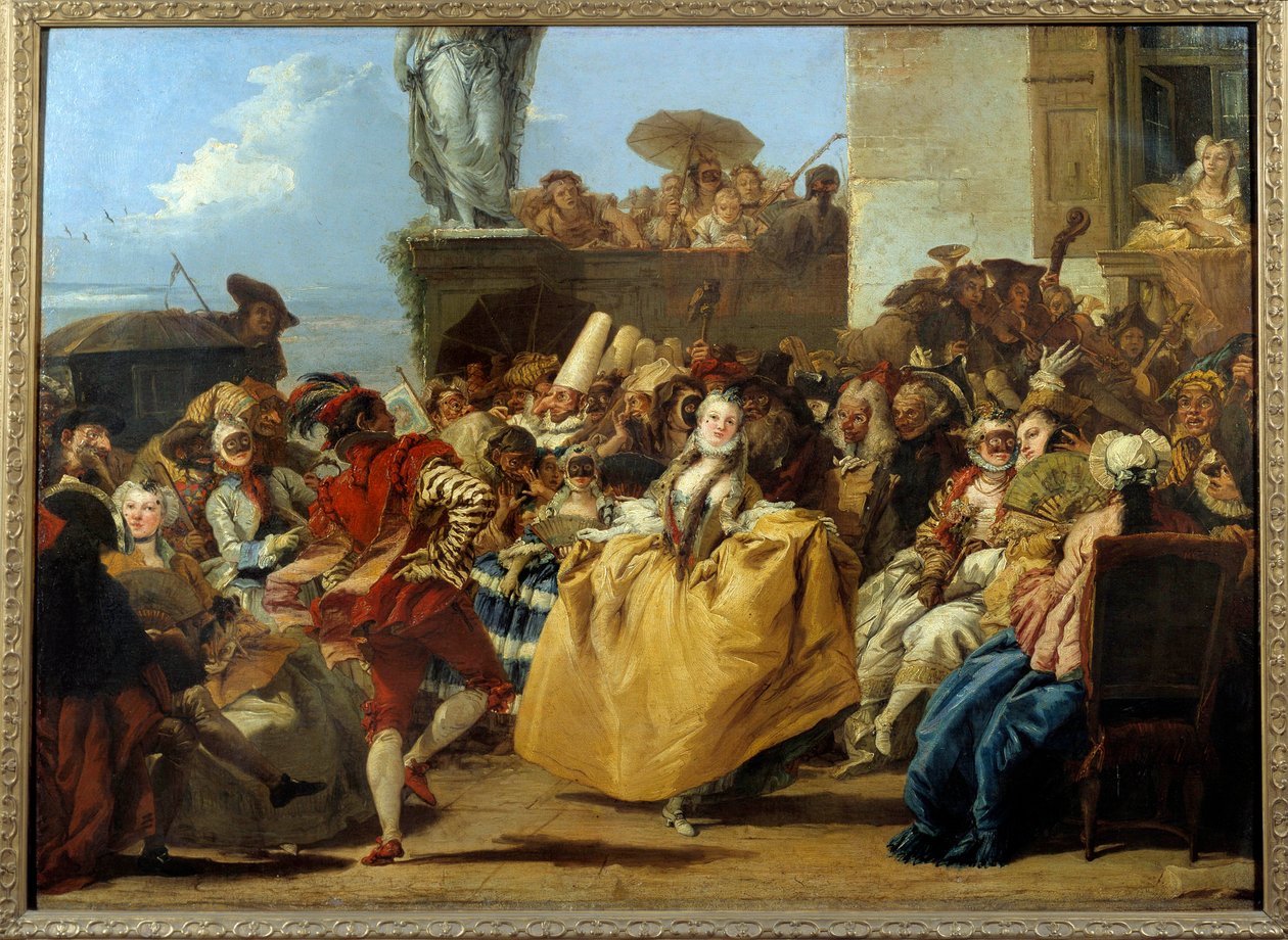 Carnival Scene or The Minuet by Giovanni Domenico Tiepolo