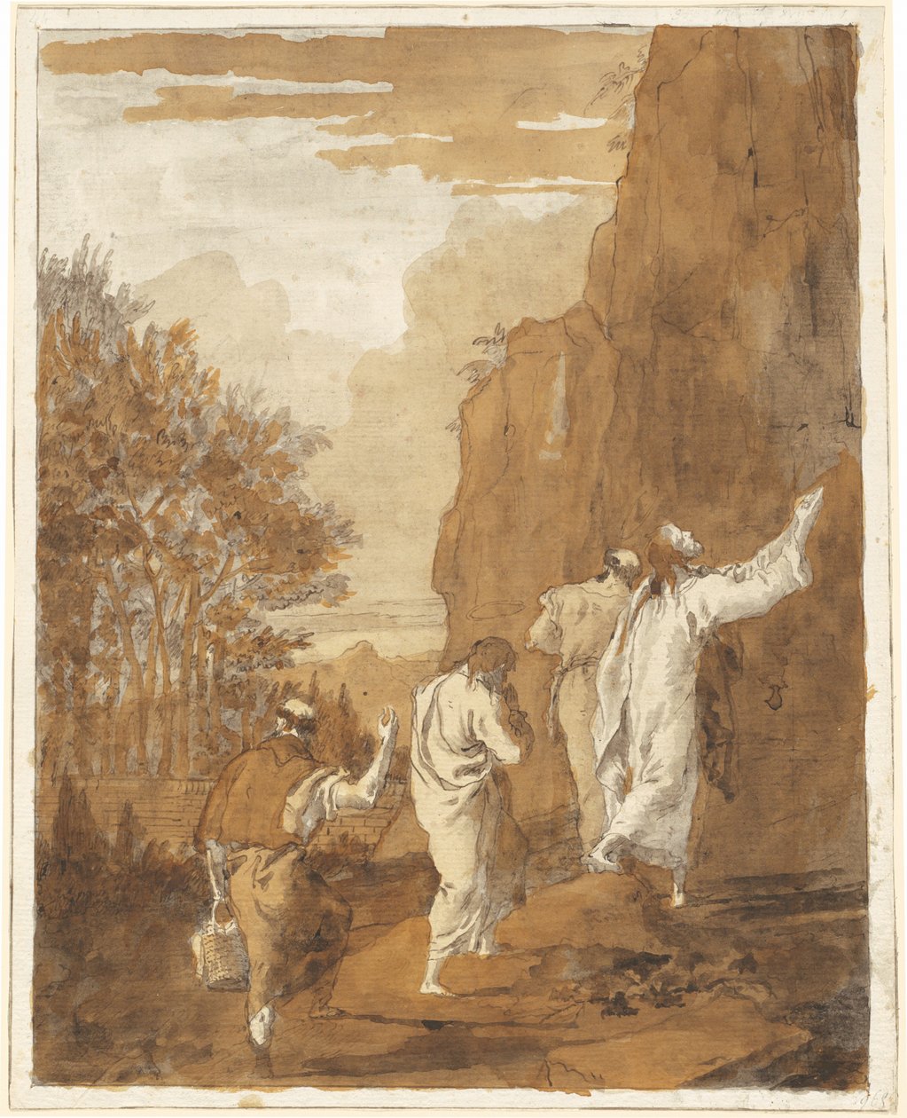 Christ Leading Peter, James, and John to the High Mountain for the Transfiguration by Giovanni Domenico Tiepolo