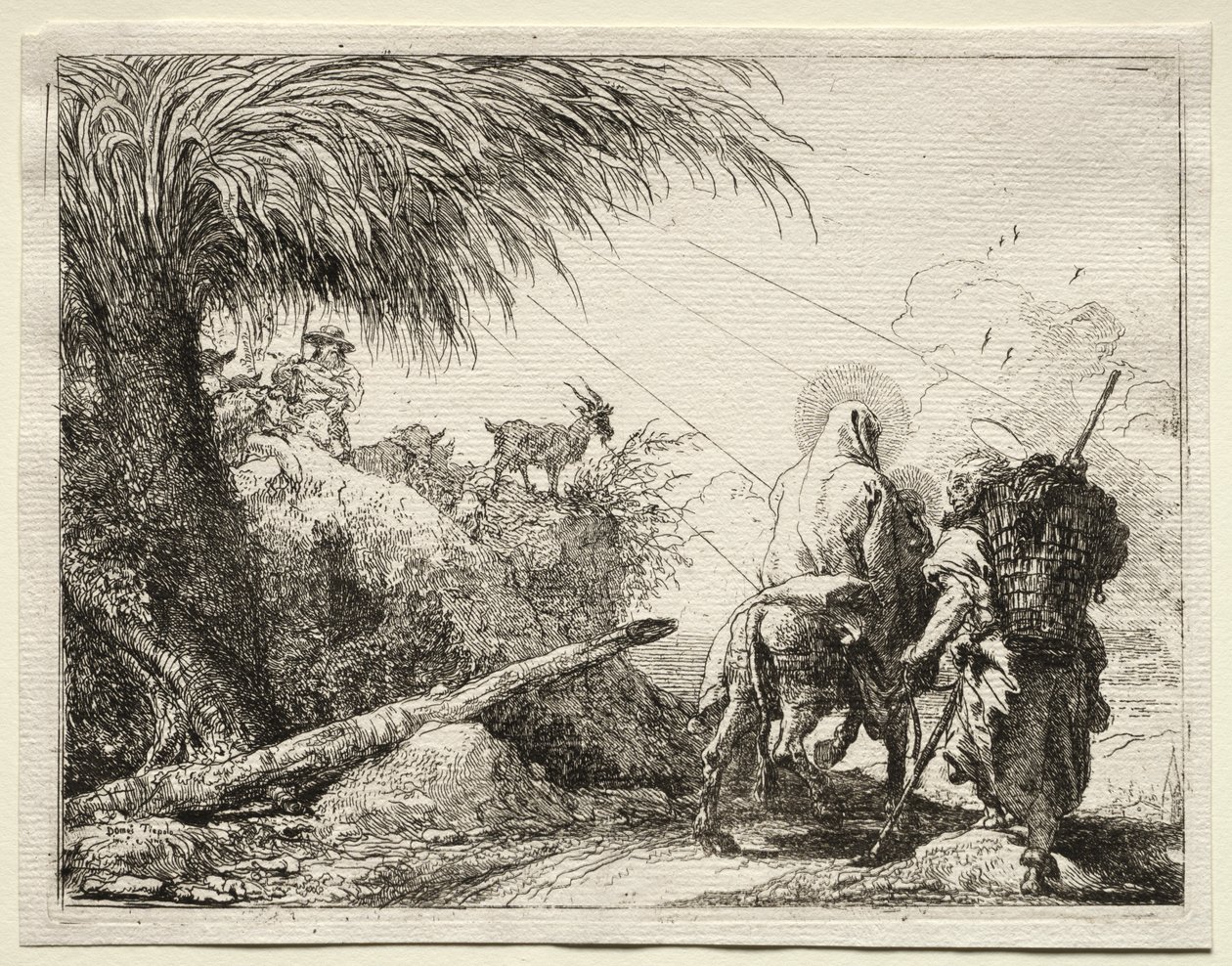 Flight into Egypt: The Holy Family and the Palm Tree by Giovanni Domenico Tiepolo