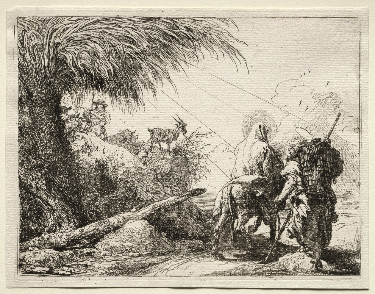 Flight into Egypt: The Holy Family and the Palm Tree by Giovanni Domenico Tiepolo