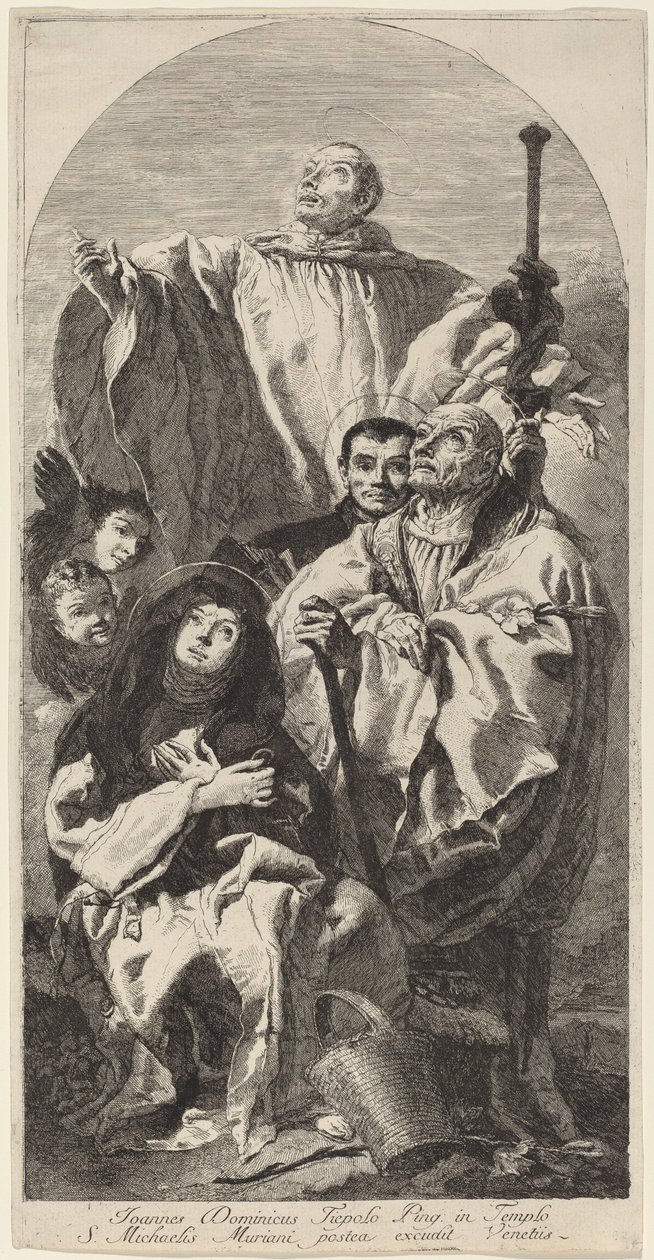 Four Saints of the Benedictine Order by Giovanni Domenico Tiepolo