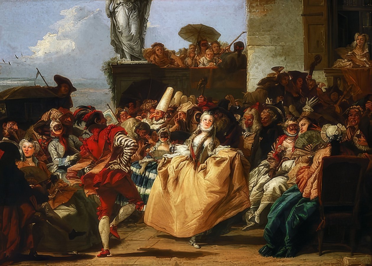 Carnival Scene or The Minuet. 1745/50 by Giovanni Domenico Tiepolo
