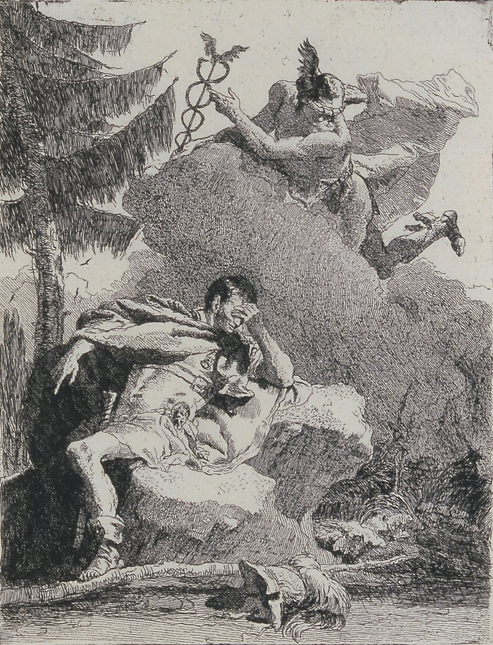 Mercury Appears to Aeneas in a Dream by Giovanni Domenico Tiepolo