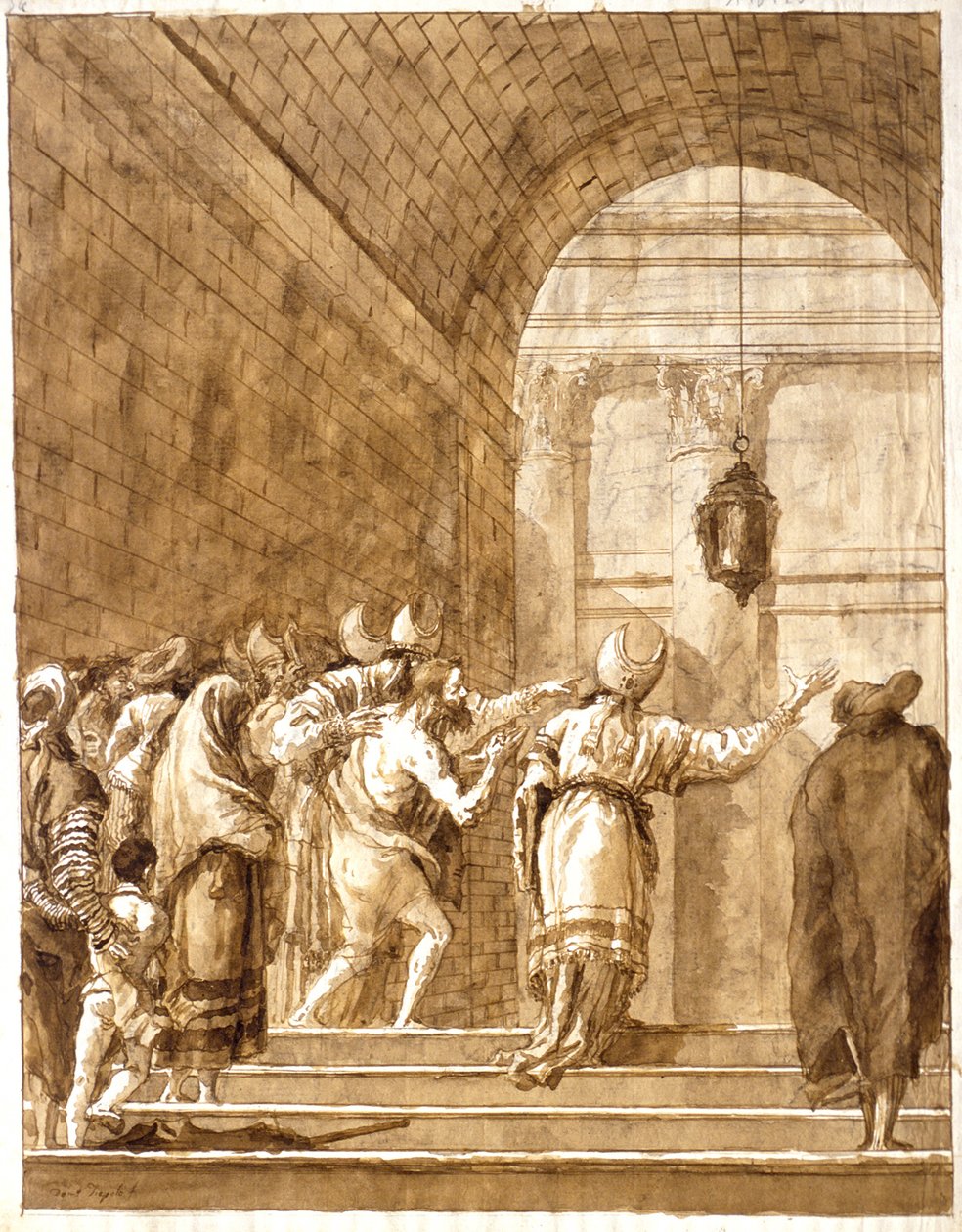 Nebuchadnezzar Returning from the Wilderness to His Palace by Giovanni Domenico Tiepolo