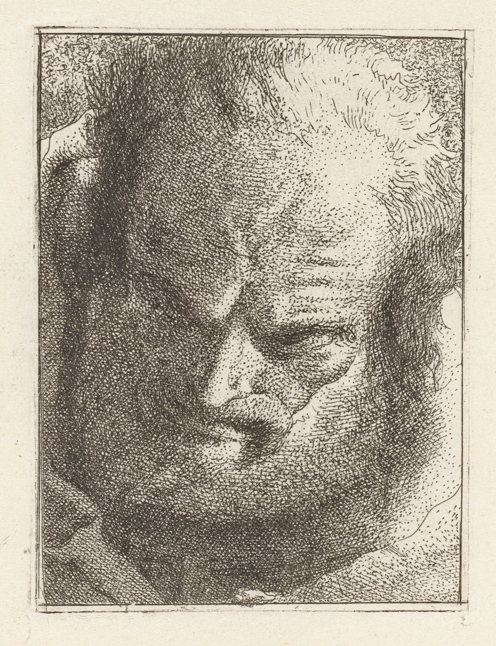 Old Man Looking Downwards, from the Collection of Heads by Giovanni Domenico Tiepolo