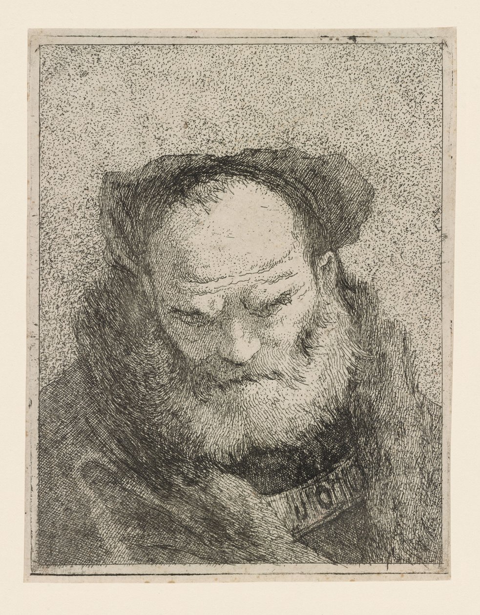Old Man with a Beard, from the Raccolta di Teste (Collection of Heads) by Giovanni Domenico Tiepolo
