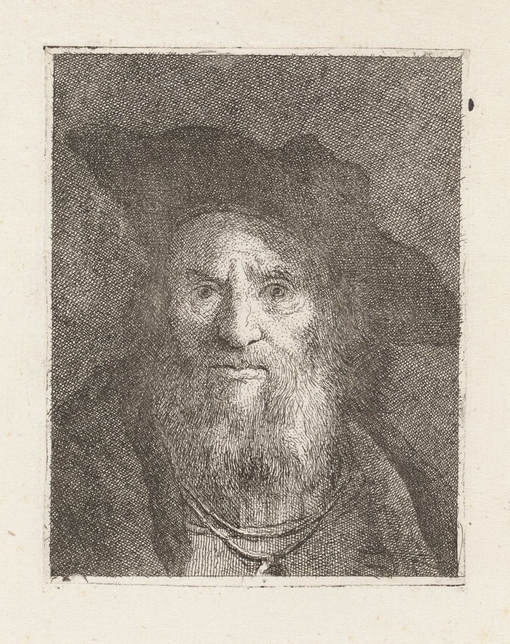 Old Man with a Hat, from the Collection of Heads by Giovanni Domenico Tiepolo