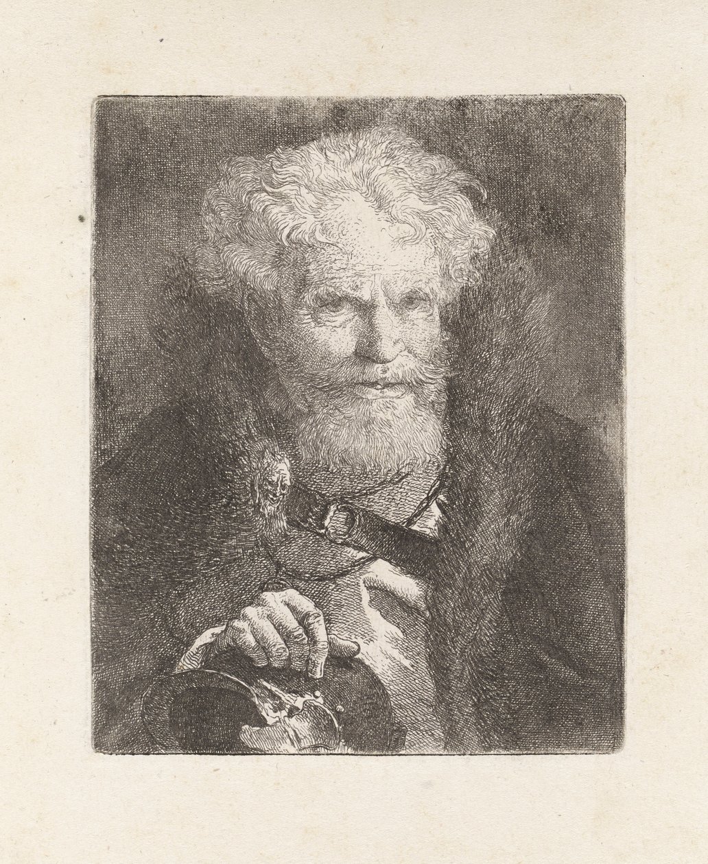 Old Man with a Helmet, from the Collection of Heads by Giovanni Domenico Tiepolo
