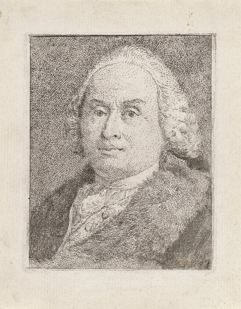 Portrait of Giambattista Tiepolo, from the Collection of Heads by Giovanni Domenico Tiepolo
