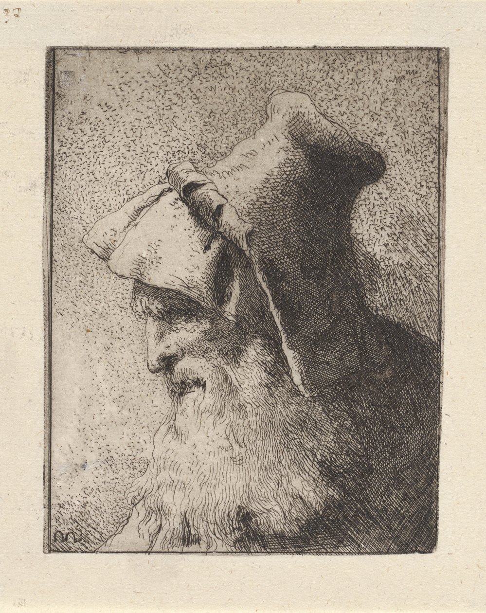 Profile of an Elderly Man with a Beard, from the Collection of Heads by Giovanni Domenico Tiepolo