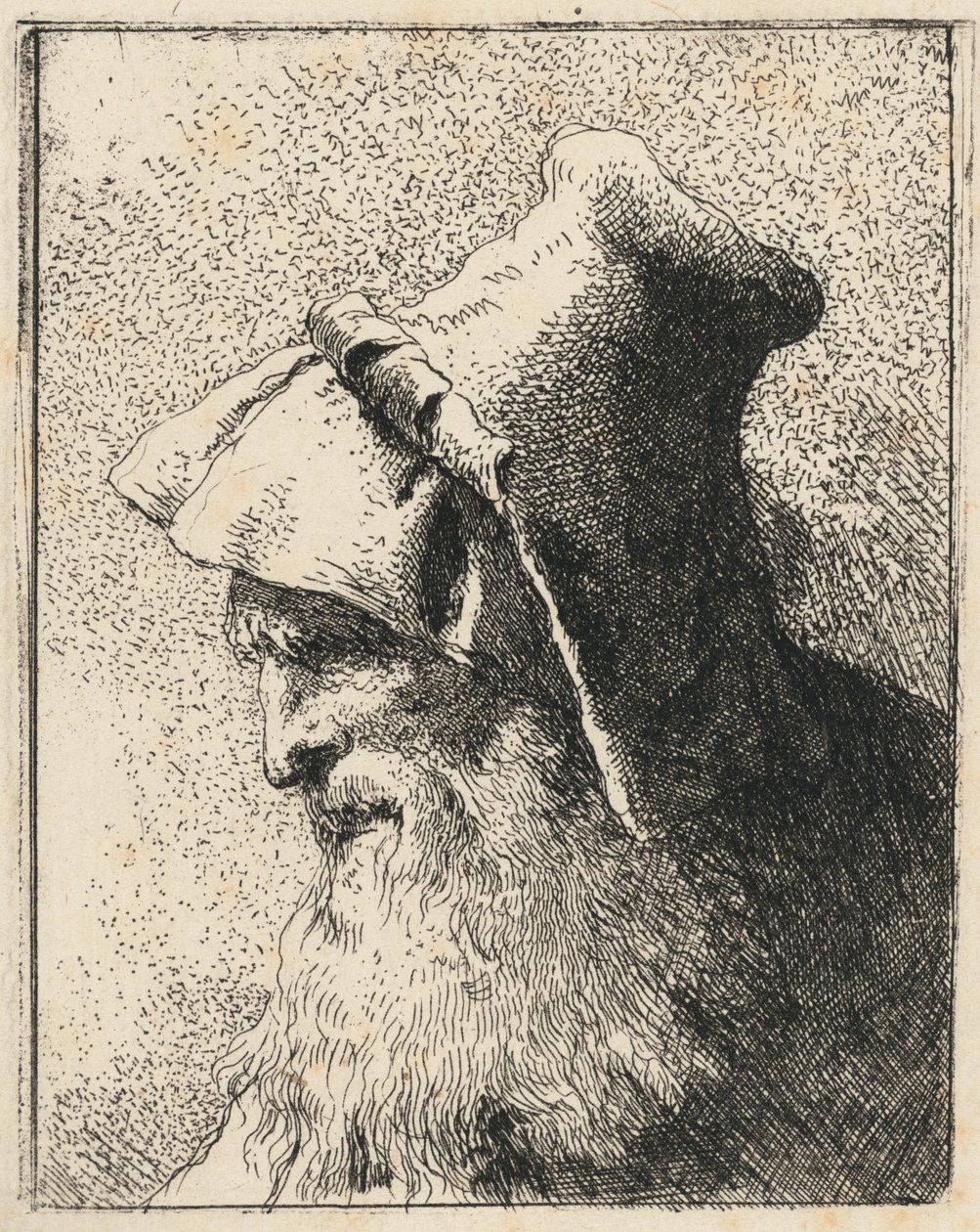 Profile of an Old Man with a Beard by Giovanni Domenico Tiepolo