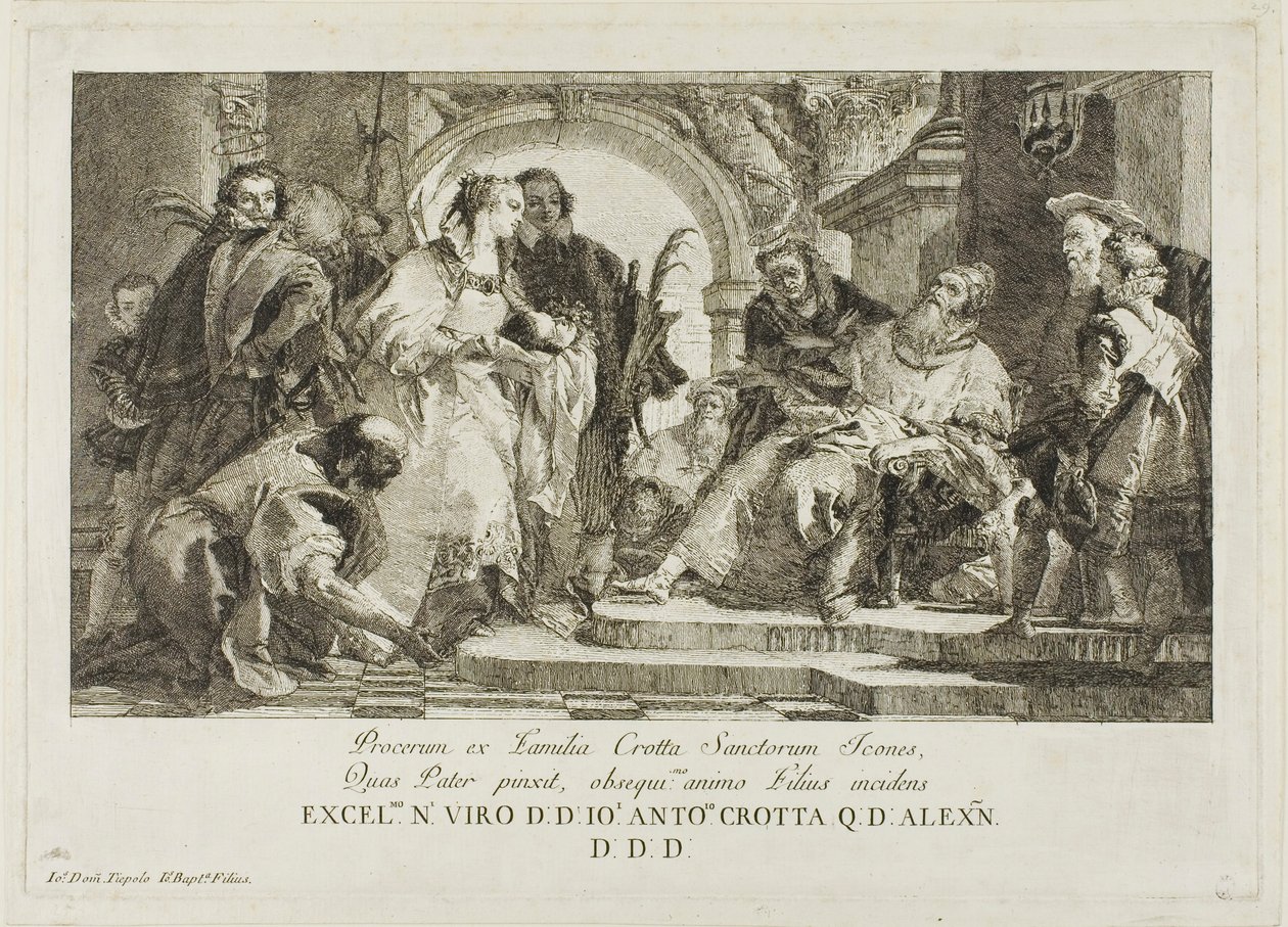 The Patron Saints of the Crotta Family by Giovanni Domenico Tiepolo