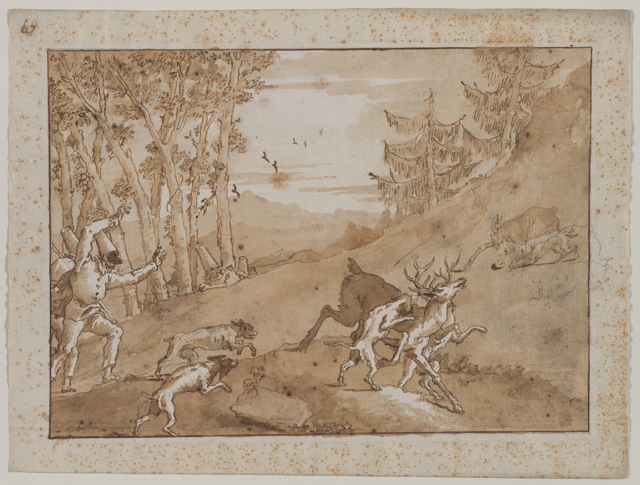 The Stag Hunt by Giovanni Domenico Tiepolo