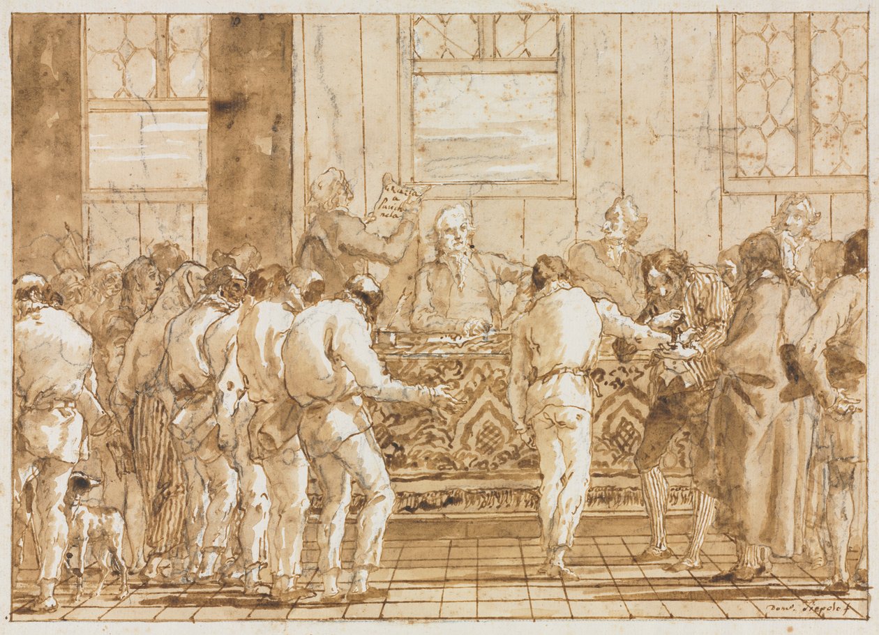 The Trial, 1790s by Giovanni Domenico Tiepolo