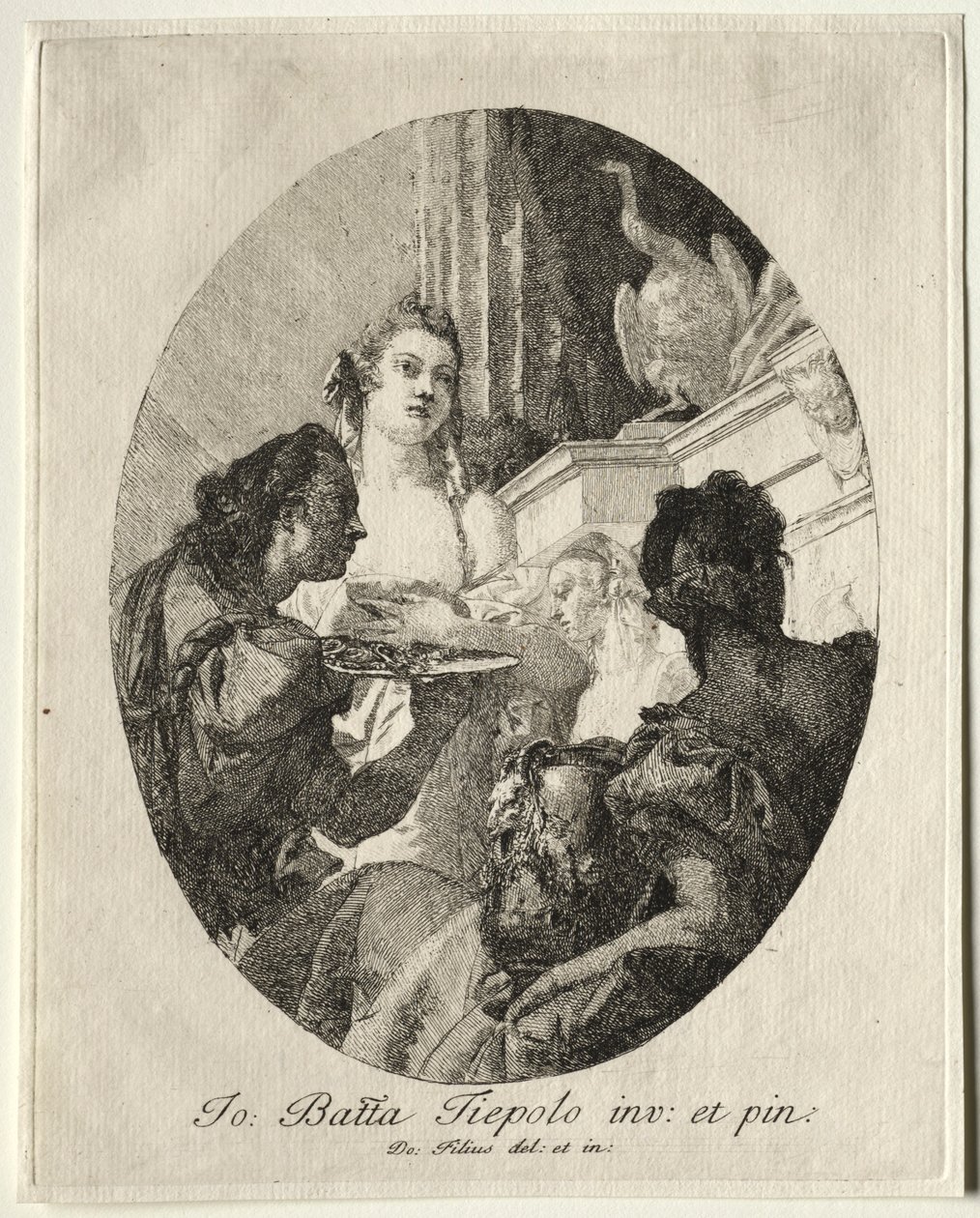 Three Women Presenting Gifts of Marc Anthony to Cleopatra by Giovanni Domenico Tiepolo