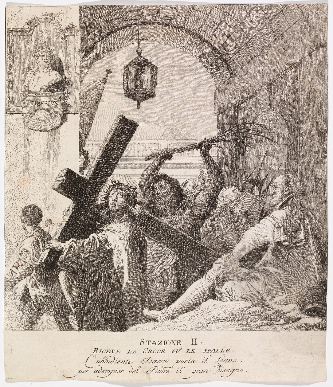 Via Crucis - Station II. Jesus Takes up His Cross by Giovanni Domenico Tiepolo