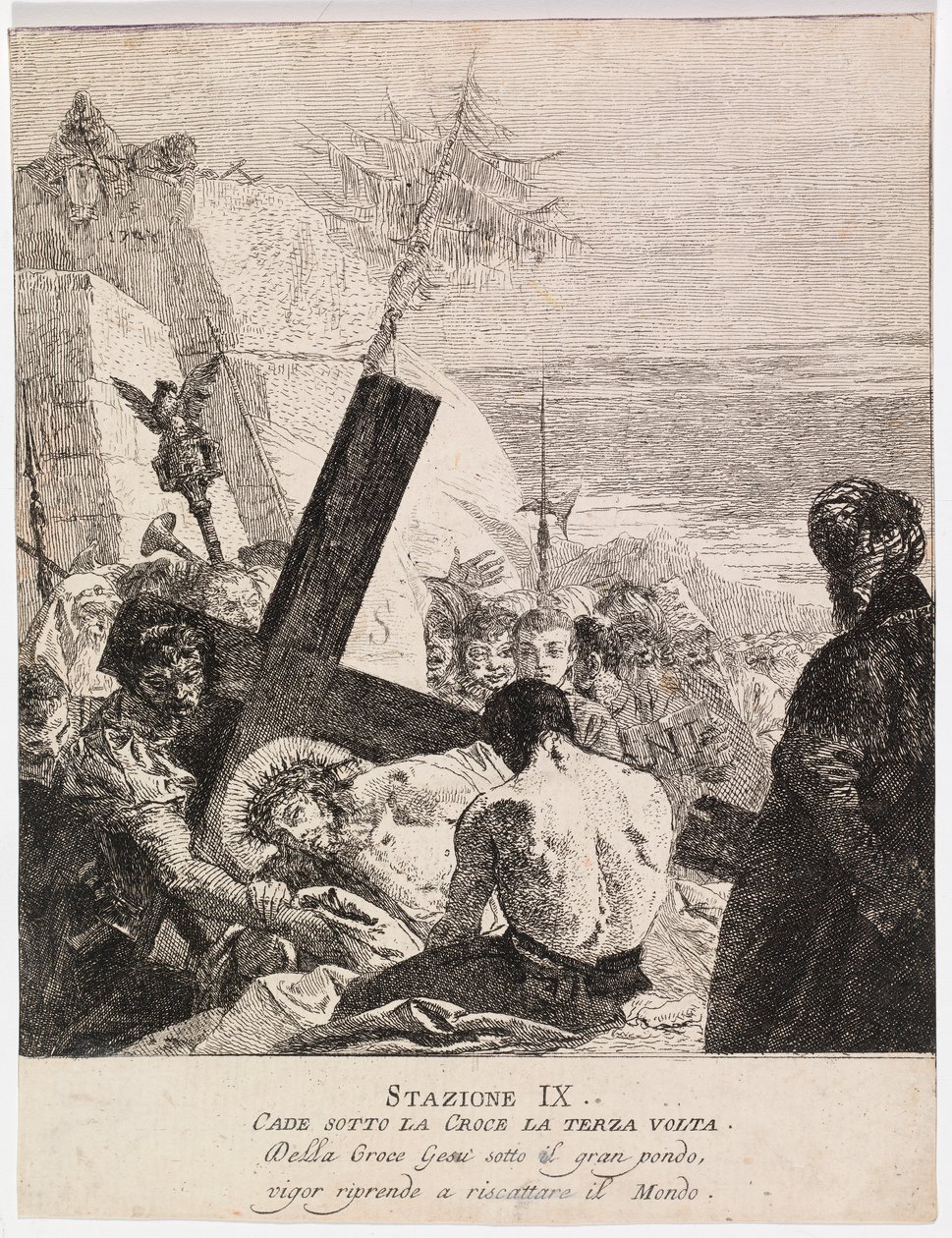 Via Crucis - Station IX. Jesus Falls for the Third Time by Giovanni Domenico Tiepolo