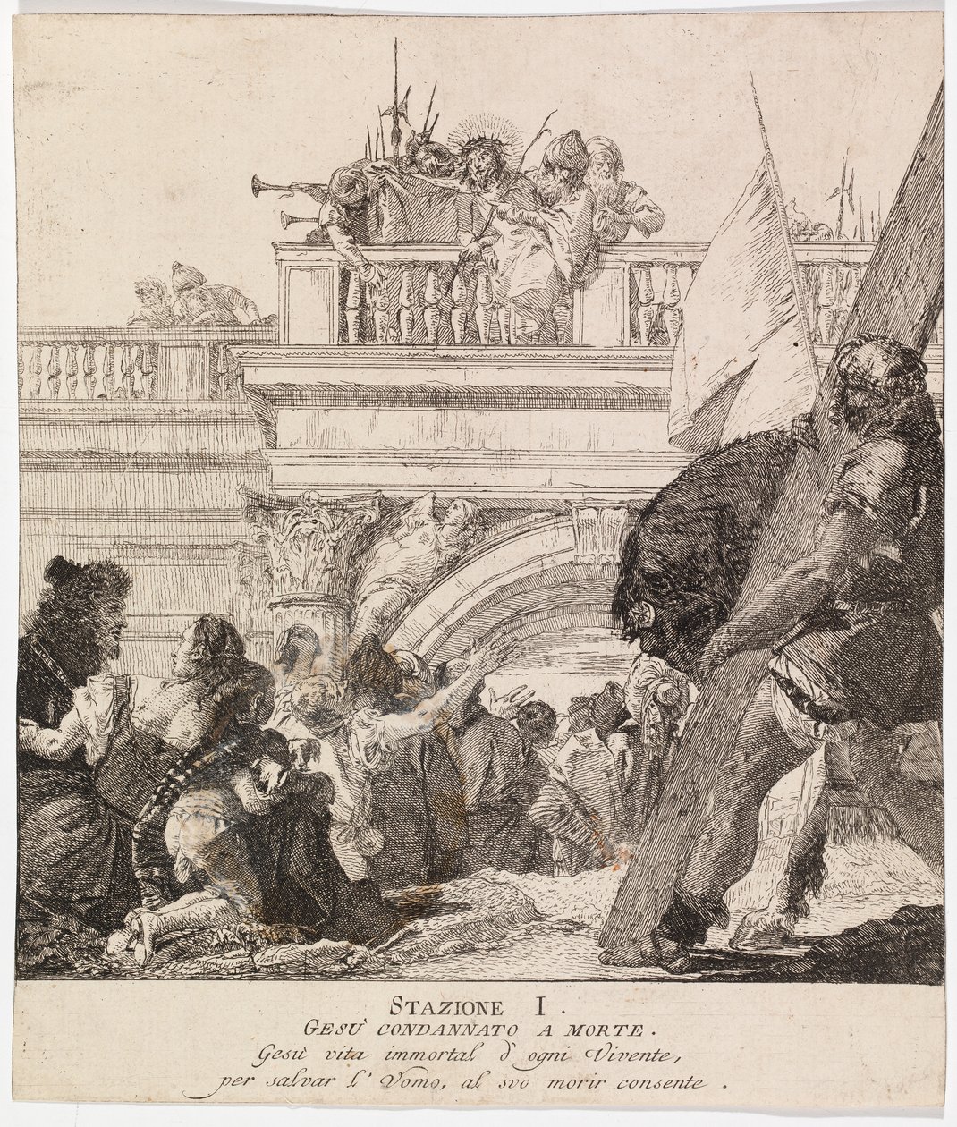Via Crucis - Station I. Jesus is Condemned to Death by Giovanni Domenico Tiepolo