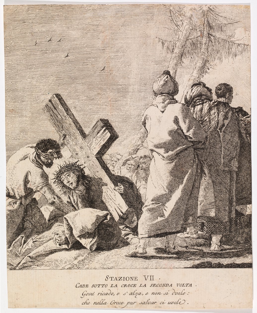 Via Crucis - Station VII. Jesus Falls for the Second Time by Giovanni Domenico Tiepolo