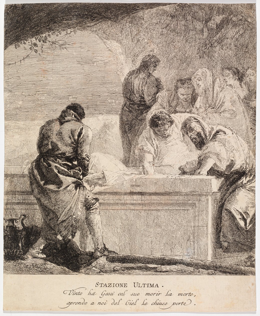 Via Crucis - Station XIV. Jesus is Laid in the Tomb by Giovanni Domenico Tiepolo