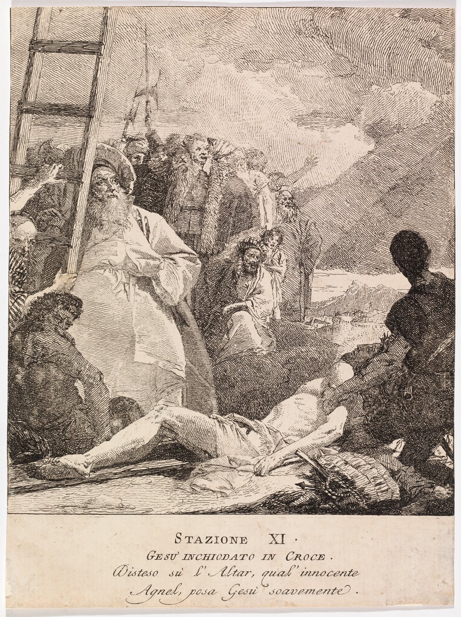 Via Crucis - Station XI. Jesus is Nailed to the Cross by Giovanni Domenico Tiepolo