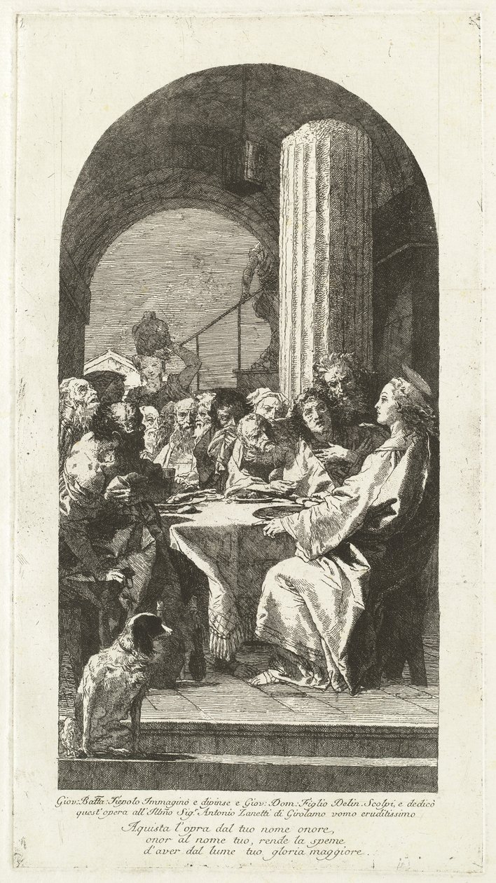 The Last Supper by Giovanni Domenico Tiepolo after Giovanni Battista Tiepolo