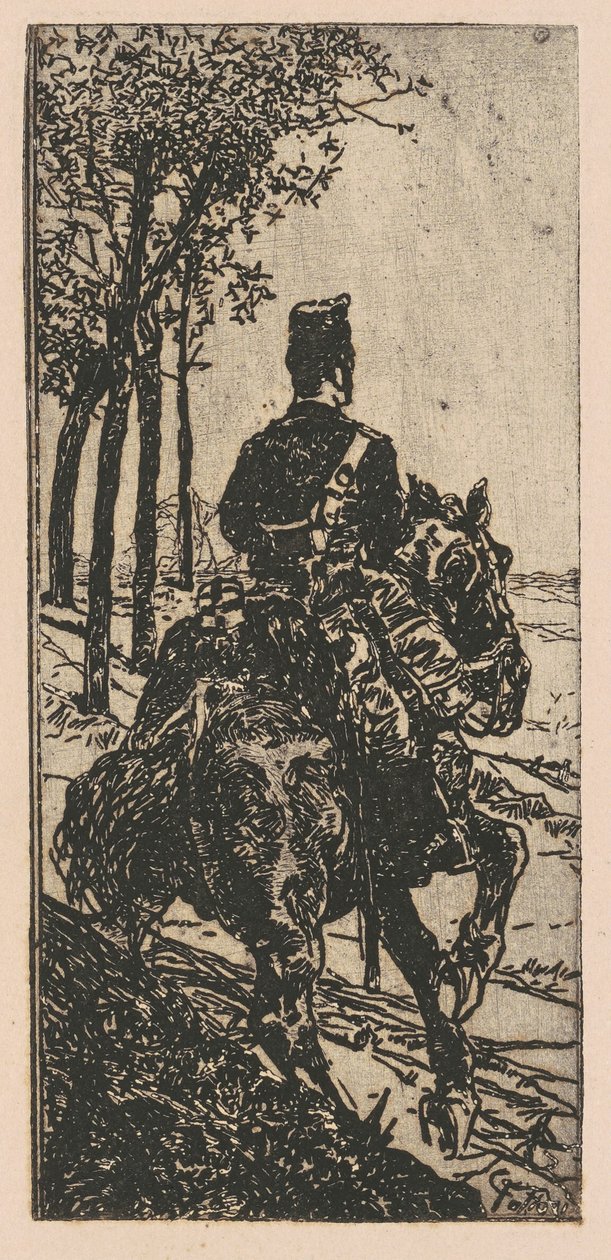 Artillery Soldier on Horseback by Giovanni Fattori