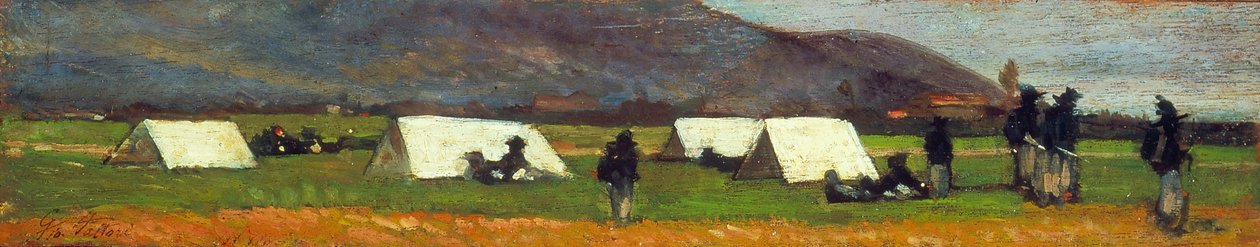 Bersaglieri Camp, c.1860 by Giovanni Fattori