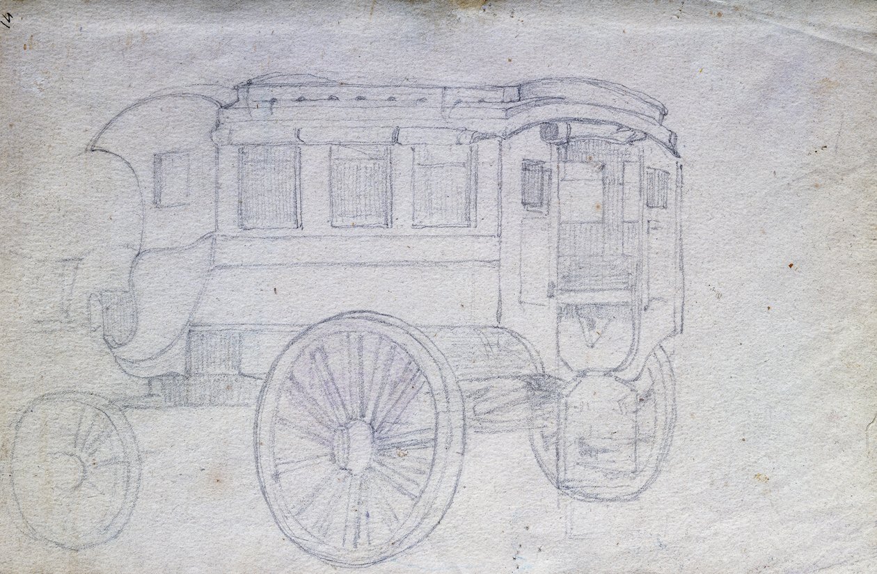 Carriage by Giovanni Fattori