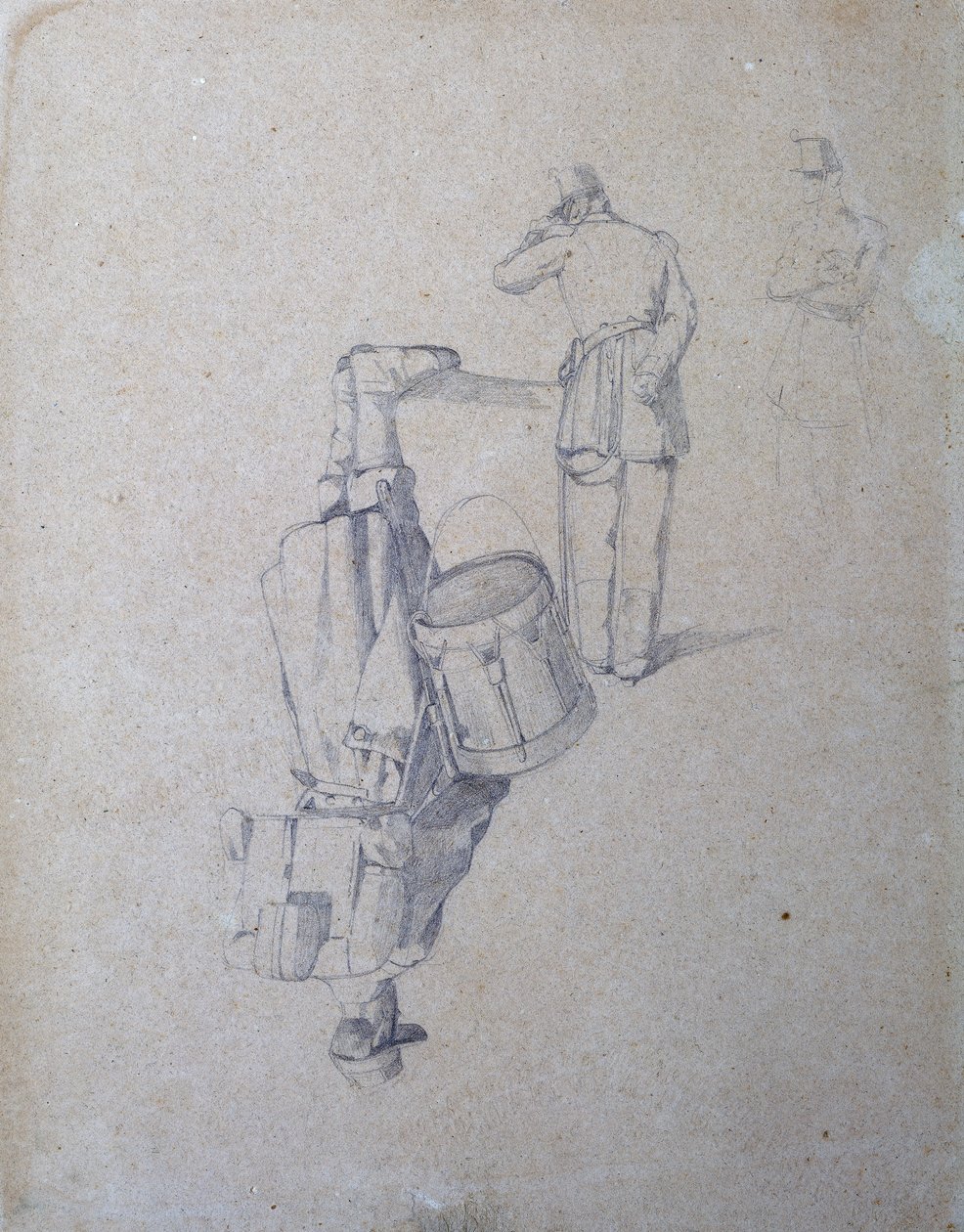 Drummer and Two Soldiers by Giovanni Fattori