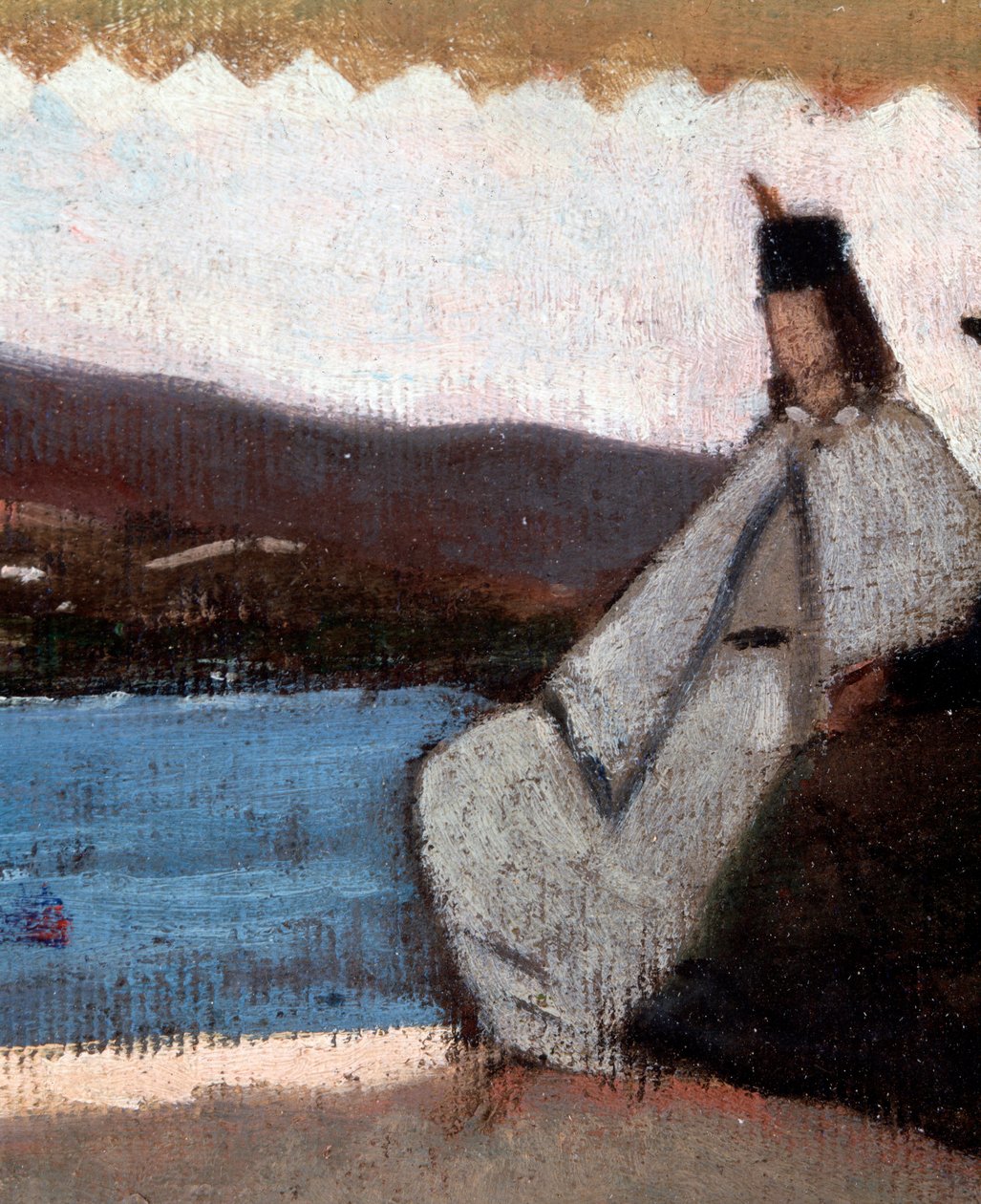 La Rotunda di Palmieri (detail) by Giovanni Fattori