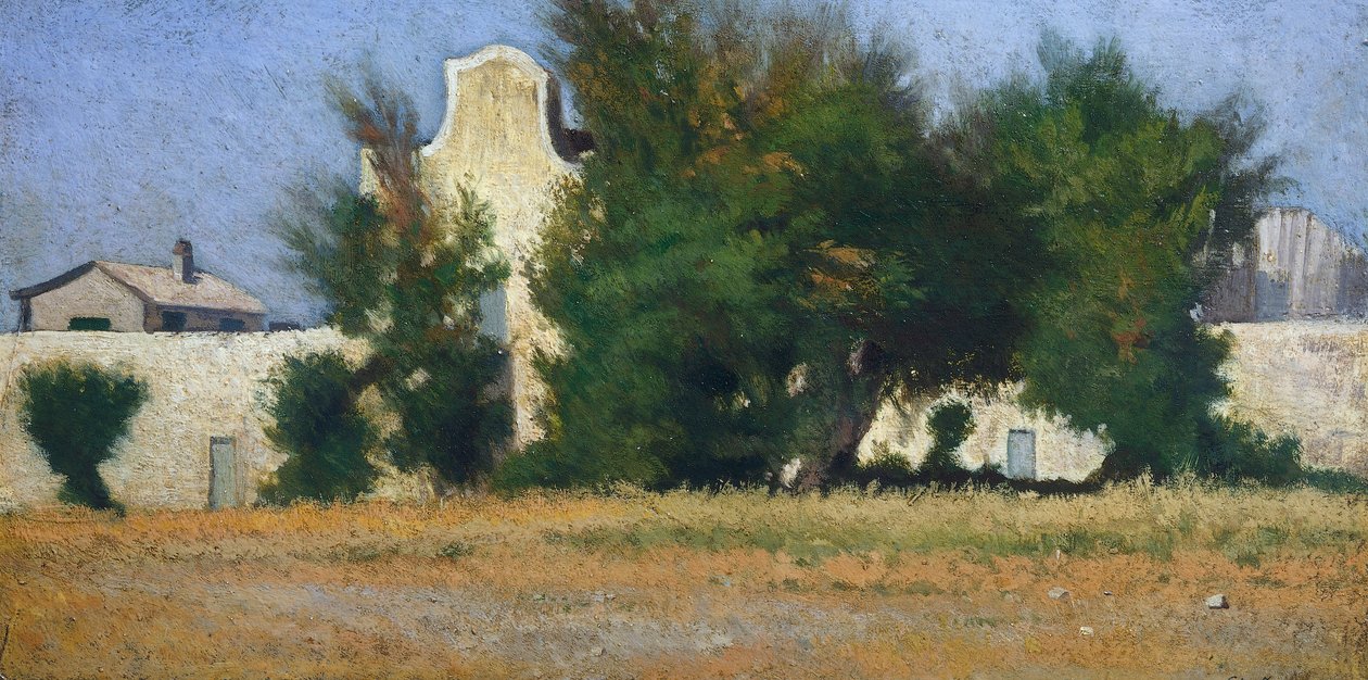Livorno Countryside and Tamarisk by Giovanni Fattori