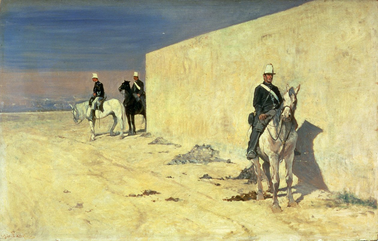 The Watch (The White Wall), c.1871 by Giovanni Fattori