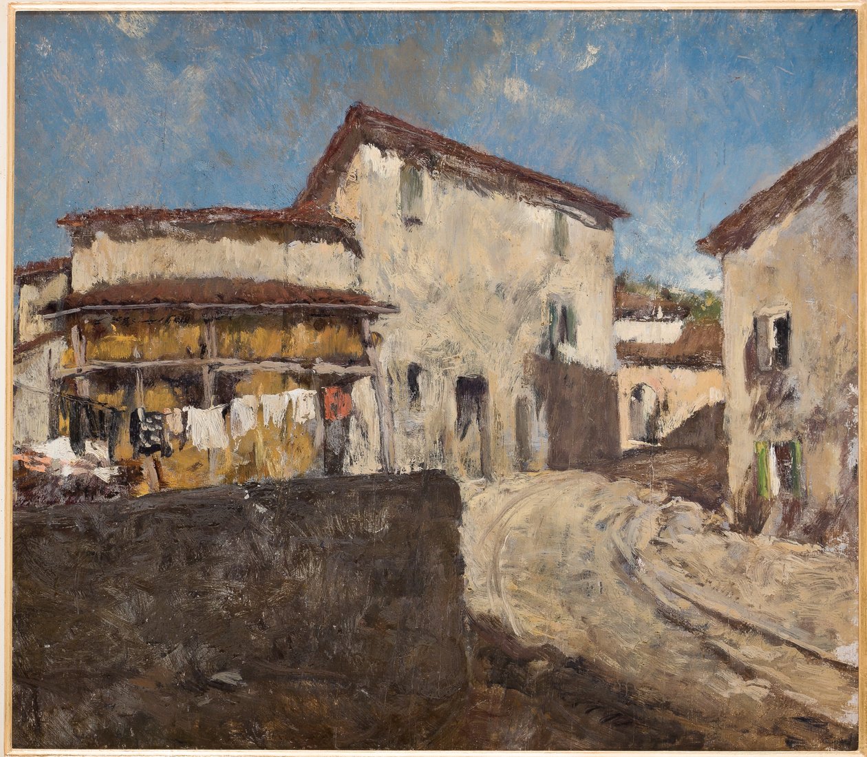 Countryside Road and Houses by Giovanni Forghieri
