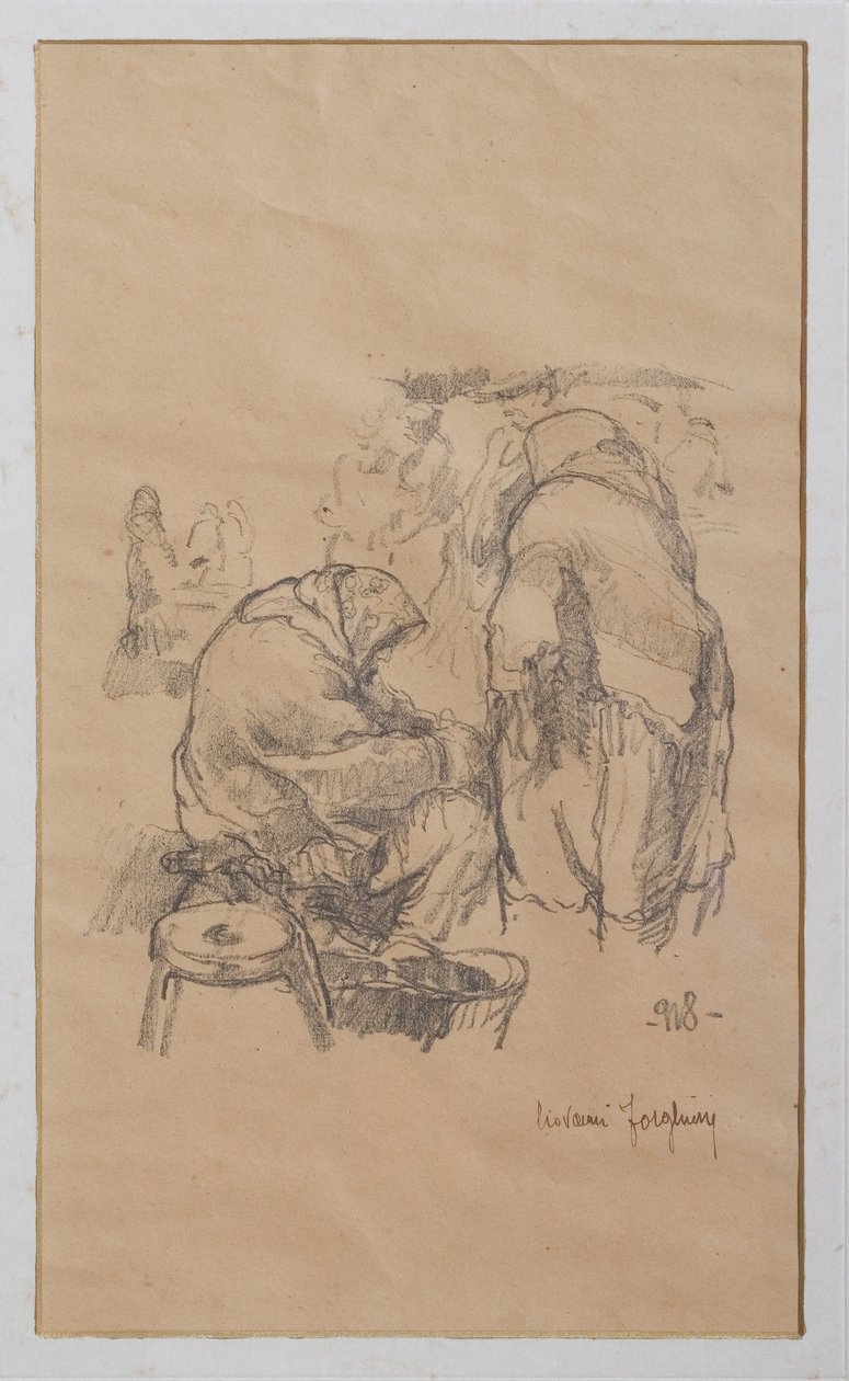 Women at the Market 1918 by Giovanni Forghieri