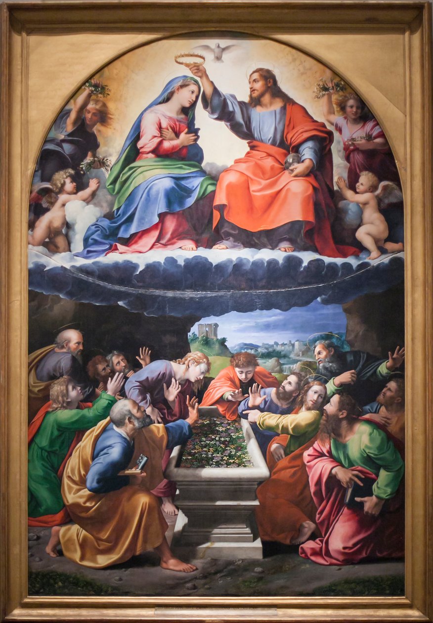 Crowning of the Virgin, or Madonna of Monteluce by Giovanni Francesco (c.1488-1528) Penni