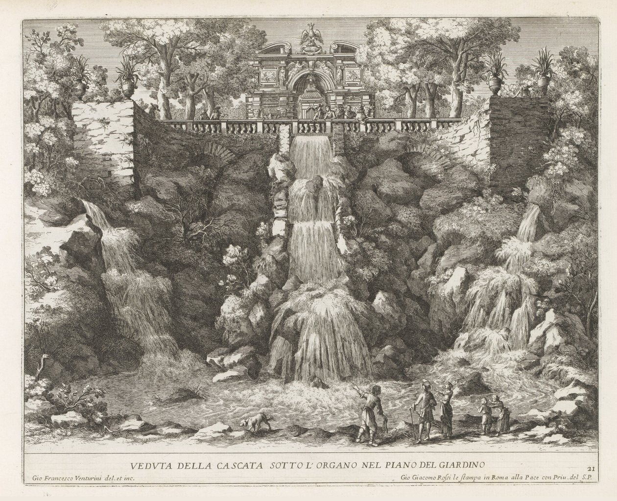 Cascade in the Gardens of the Villa d