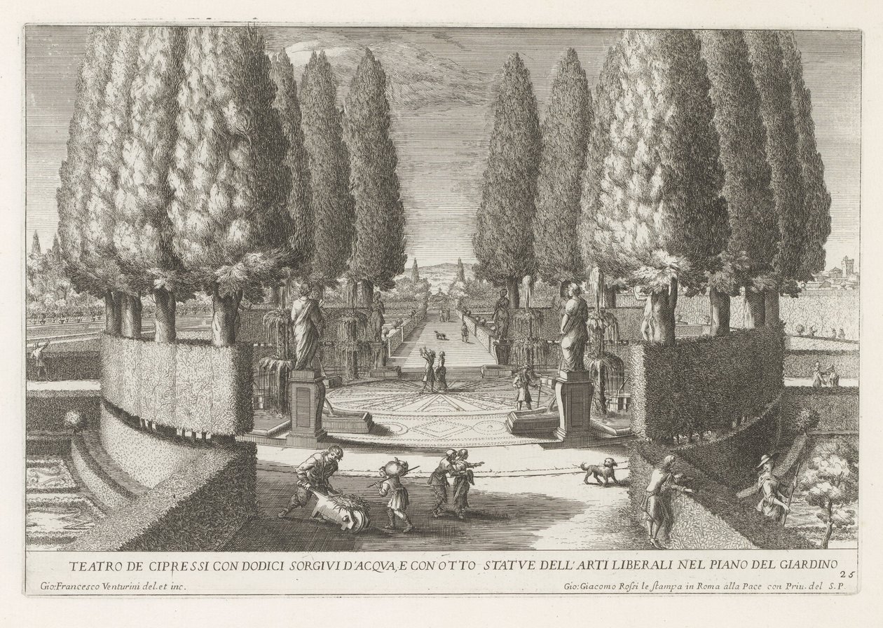 Circle of Cypresses in the Gardens of the Villa d