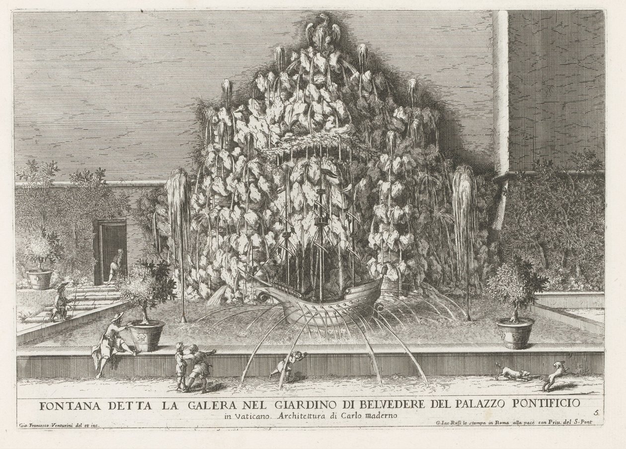 Fontana della Galera in the Vatican Gardens by Giovanni Francesco Venturini