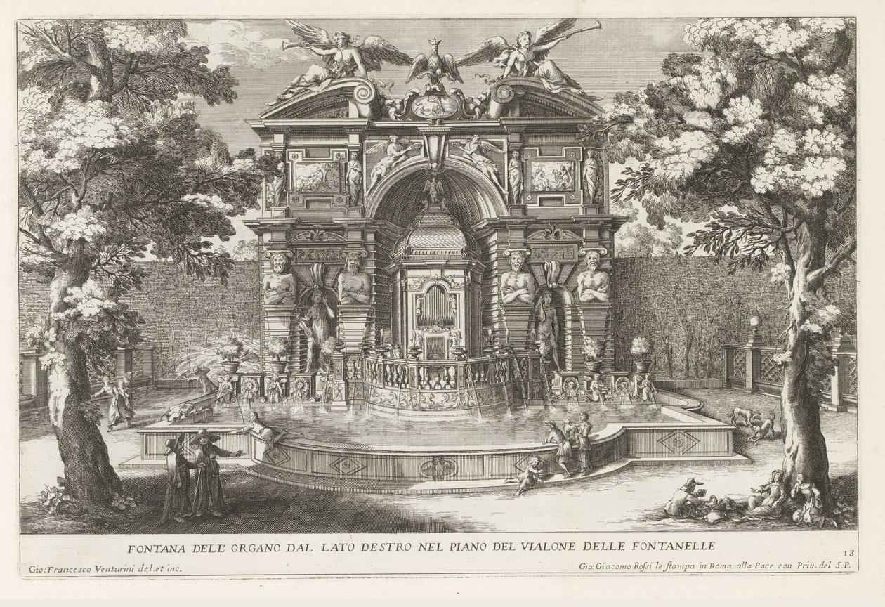 Fountain with Hydraulic Organ in the Gardens of Villa d